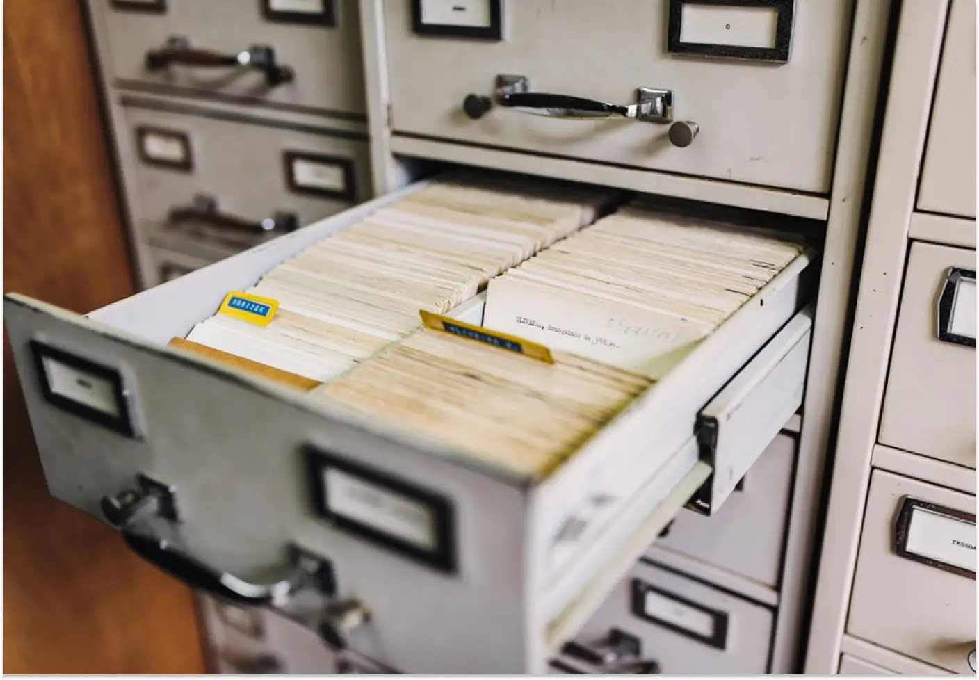 A card index drawer: the paper archive document archiving replaces A card index drawer: the paper archive document archiving replaces